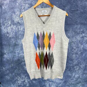 Marc Ecko Argyle Sweater Vest Sz  M